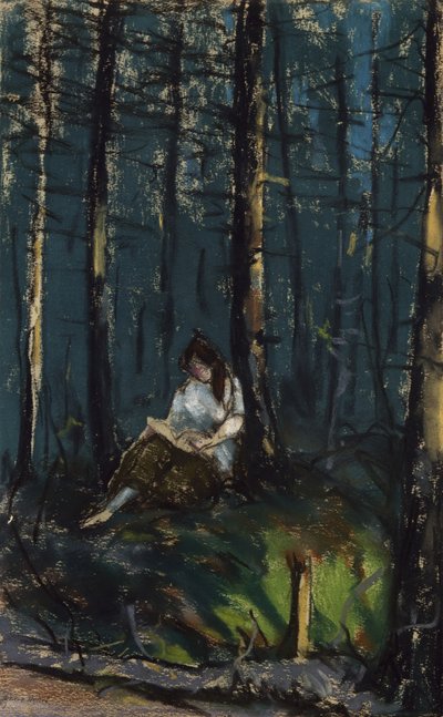 The Reader in the Forest by Robert Cozad Henri